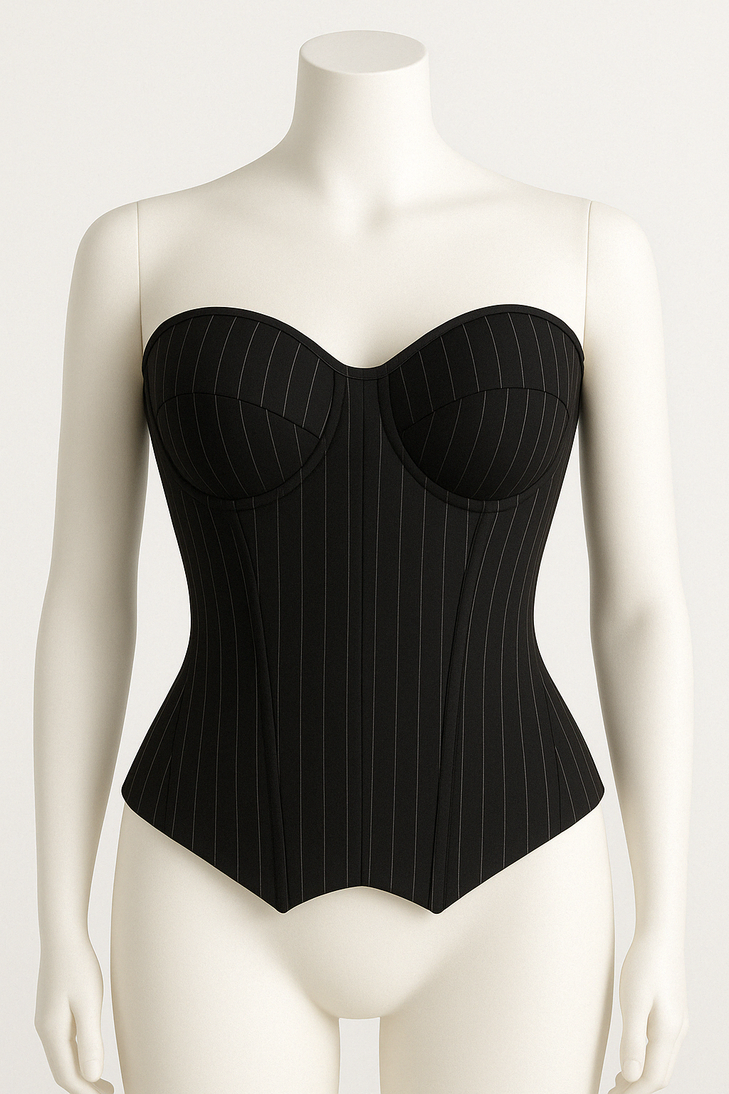 BLACK STRIPED CORSET - VORG EAVY