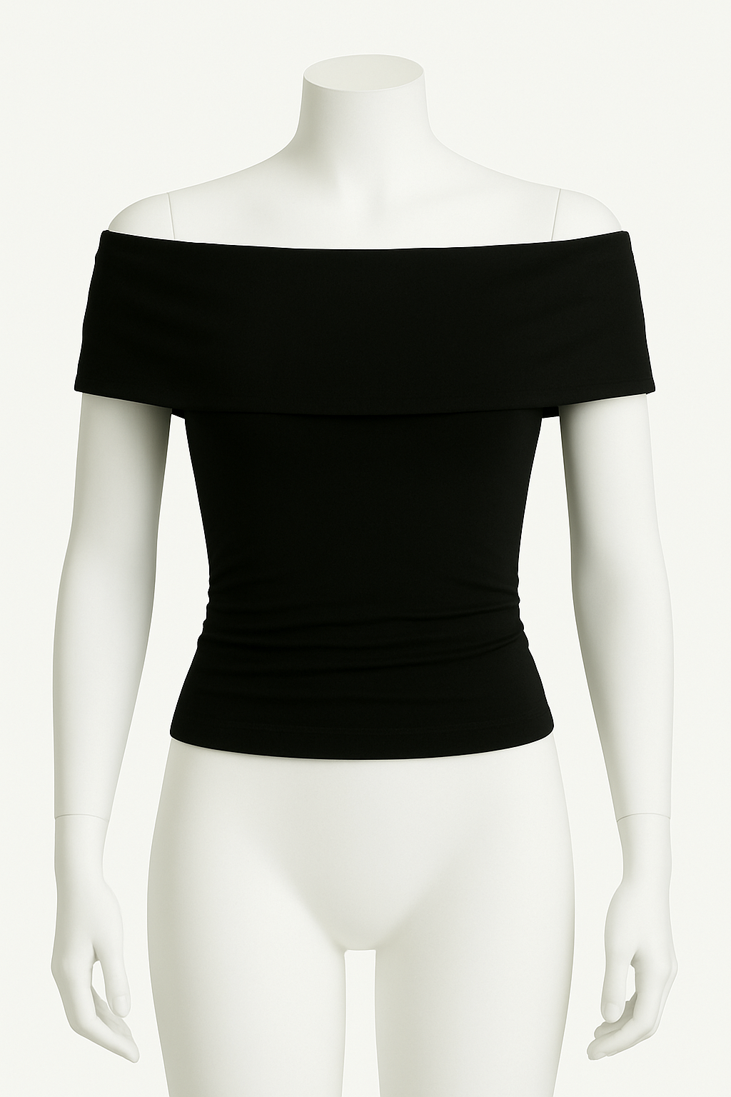 BLACK OFF-SHOULDER TOP - VORG EAVY