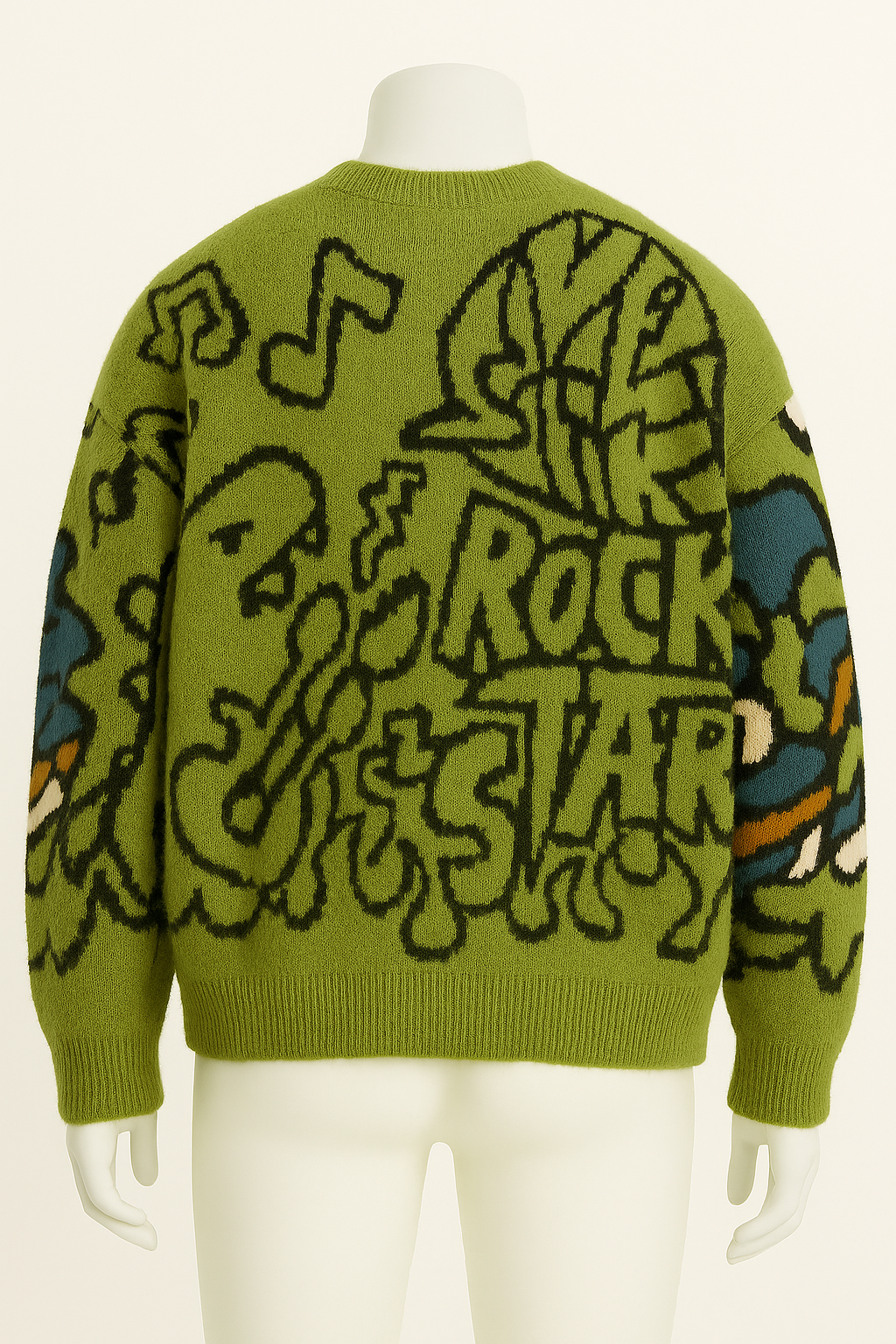 GREEN PRINTER CARDIGAN - VORG EAVY
